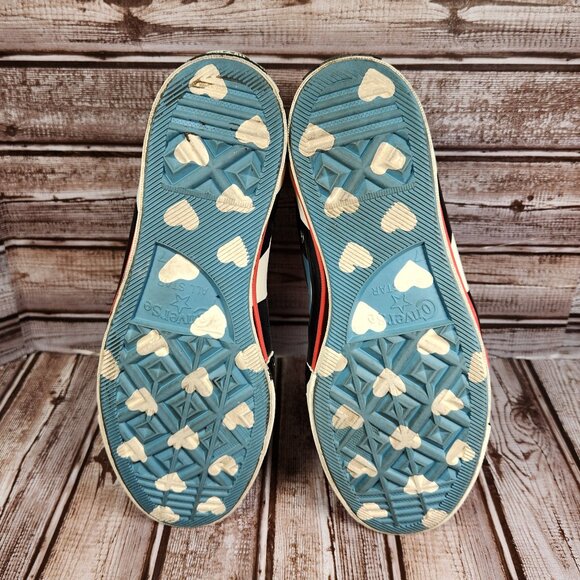 CONVERSE Chuck 70 Women's 9 High Top Love Graphic Celestial Teal Shoes 563471C - Picture 8 of 11